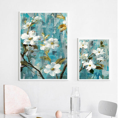 White Flower Canvas Art - Wall Decor Print