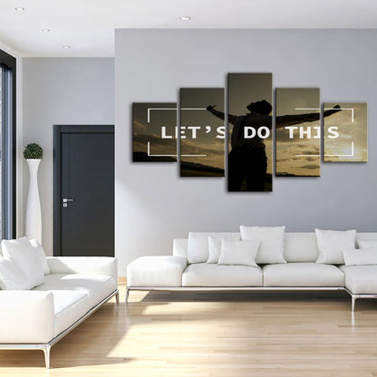 Inspiring 5-Piece Motivational Canvas Art Set