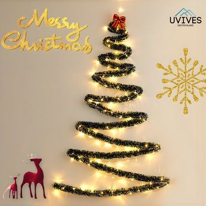 Space-Saving Christmas Tree for Any Wall