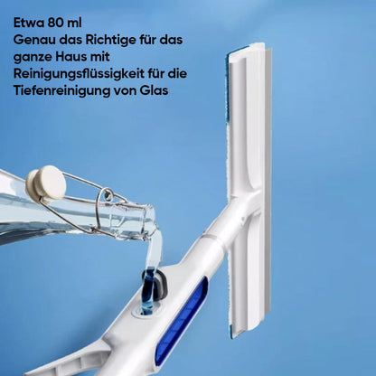 Extendable Window Cleaner with Dual Wiper System for Streak-Free Shine