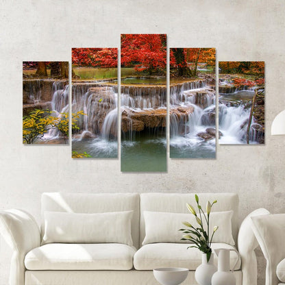 Stunning 5-Piece Waterfall Canvas Artwork for Home Décor
