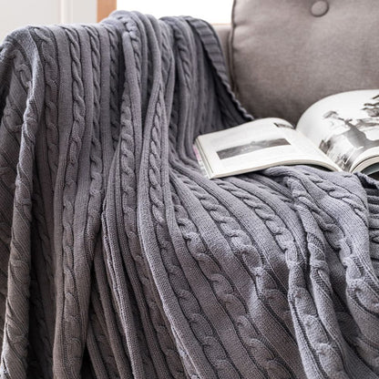 Cozy Cotton Cable Knit Blanket for Ultimate Comfort