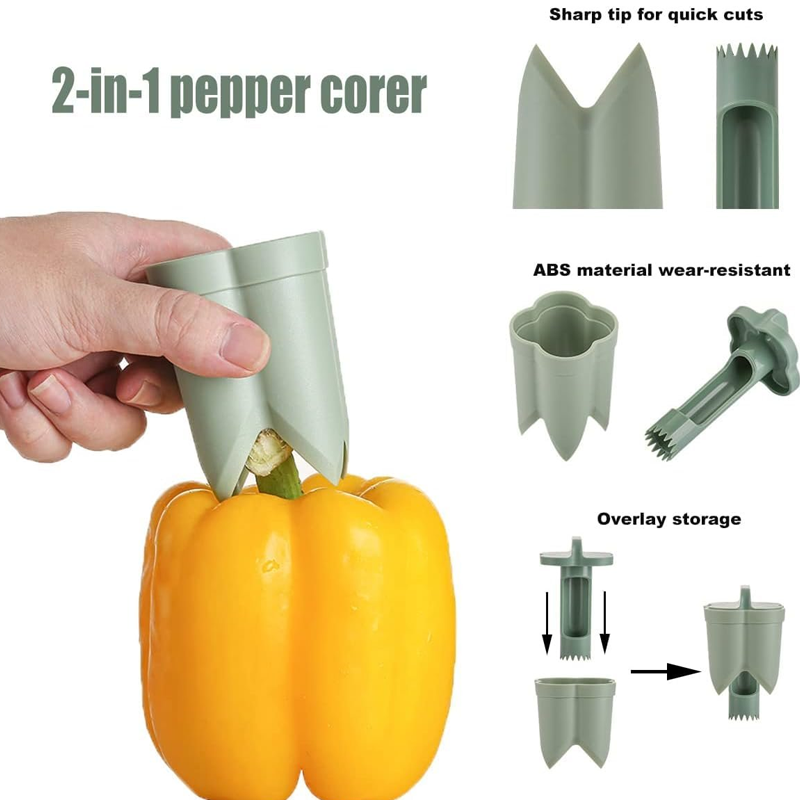 Dual-Function Fruit and Veggie Corer Tool