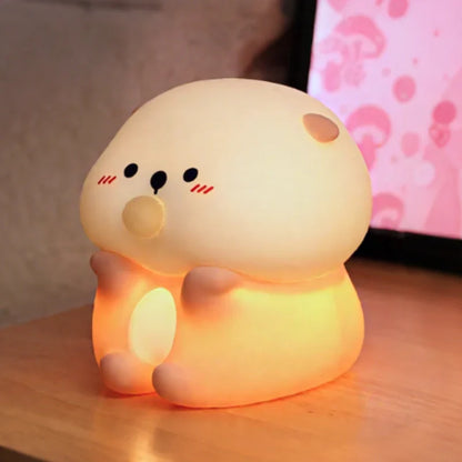 Touch-Controlled Rechargeable Night Light Lamp – Portable Squeeze Design
