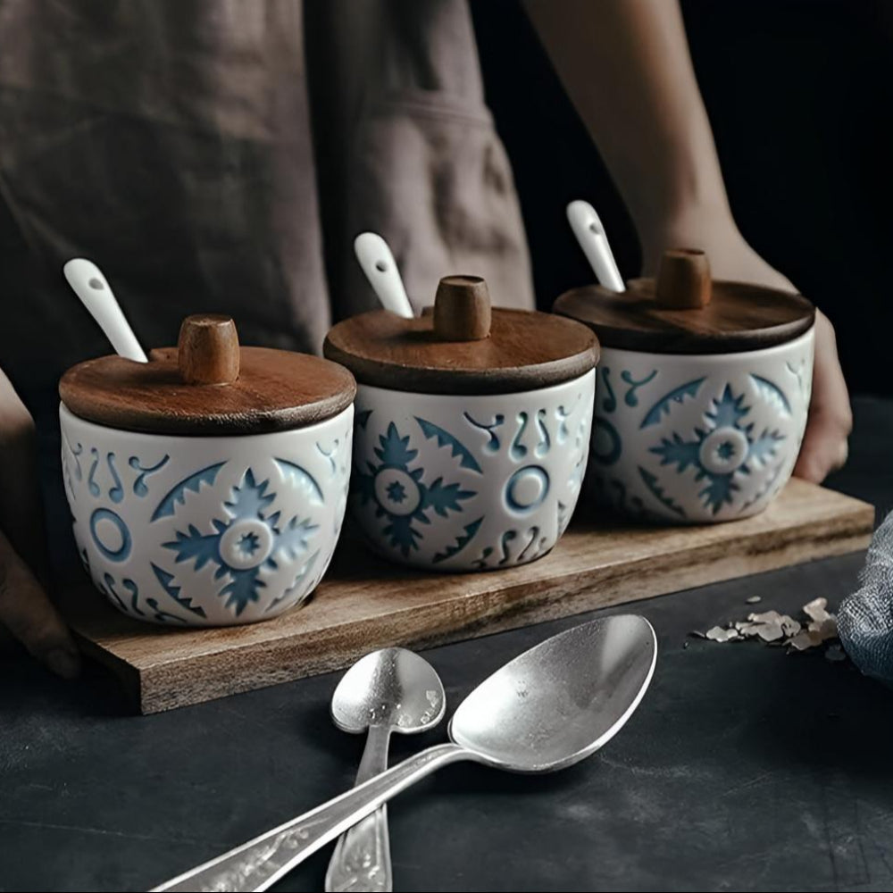 Elegant Ceramic Spice Storage Collection