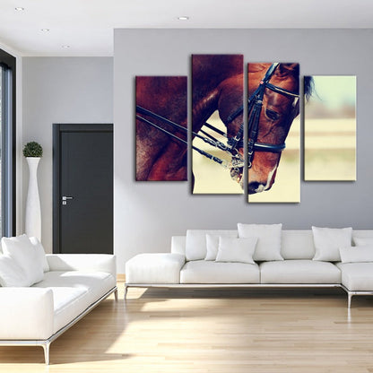 Tranquil Equine Essence - 4-Piece Canvas Art Set