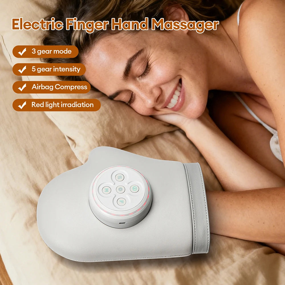Electric Hand Massager with Heat – Air Compression for Fingers and Wrists