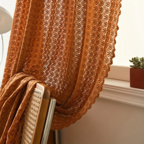 Sunset Charm Bohemian Crochet Window Panel