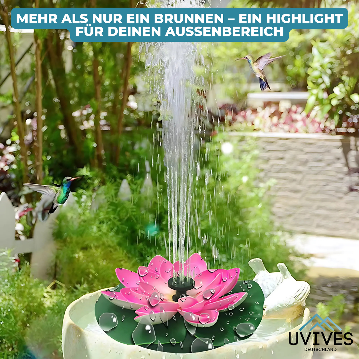 Solar Fountain for Your Garden – Sun-Activated Water Feature