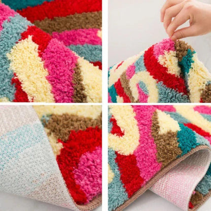 Luxurious Microfiber Bath Mat with Playful Design