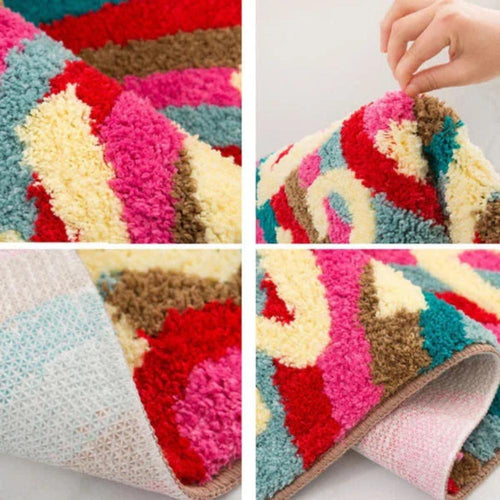 Luxurious Microfiber Bath Mat with Playful Design