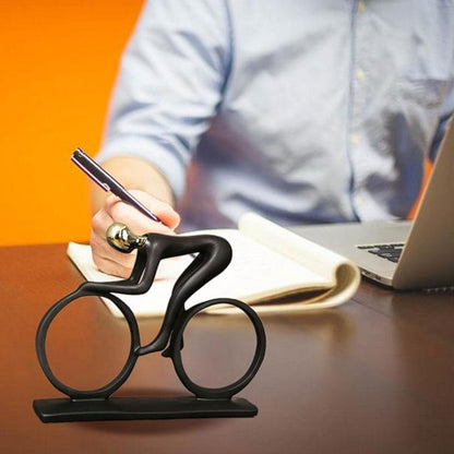 Elegant Cyclist Sculpture for Home Decor Enthusiasts