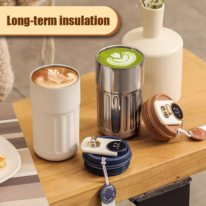Smart Insulated Coffee Mug with Temperature Display