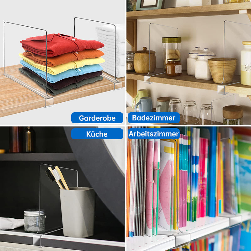 Acrylic Closet Organizer Shelf Divider for Efficient Storage