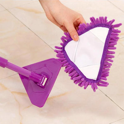 Triangular Mop with Adjustable Rotating Head for Cleaning