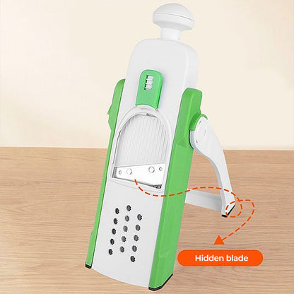 Versatile Vegetable Slicer with Adjustable Safety Features
