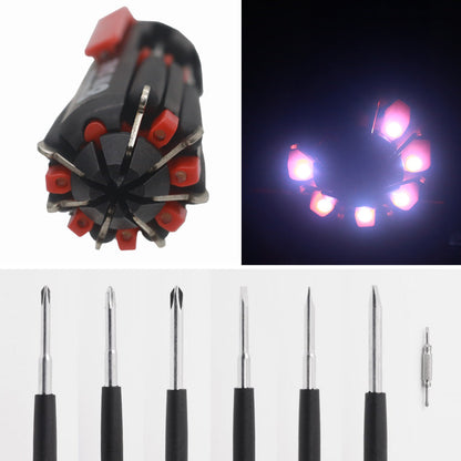 LED Flashlight 8-in-1 Screwdriver Tool