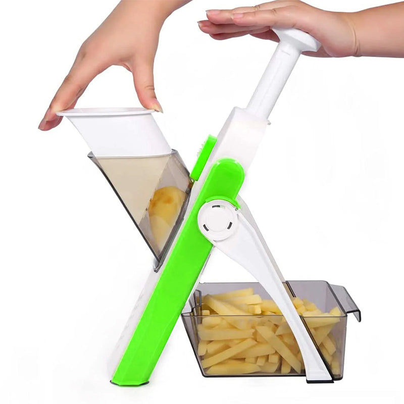 Vegetable Slicer with Adjustable Features for Safe Cutting