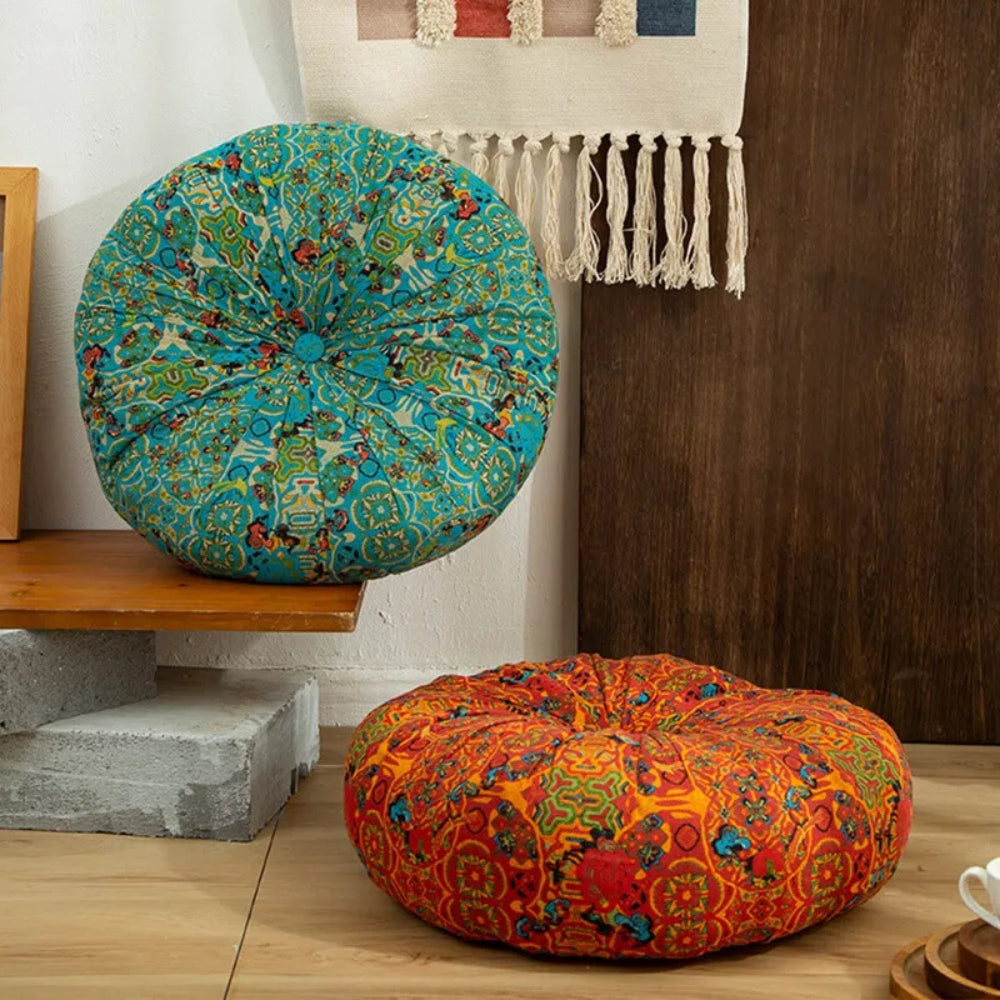Chic Bohemian Floor Cushion for Meditation and Relaxation