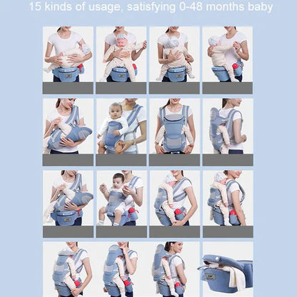 Comfort-Enhancing Baby Carrier with Hip Seat