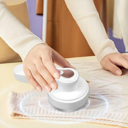 Rechargeable Fabric Shaver with Triple Blade System