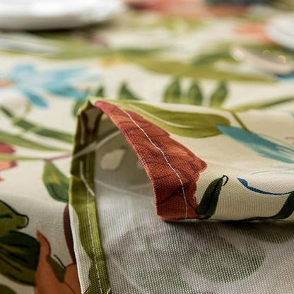 Tropical Leaf Design Cotton Table Cover