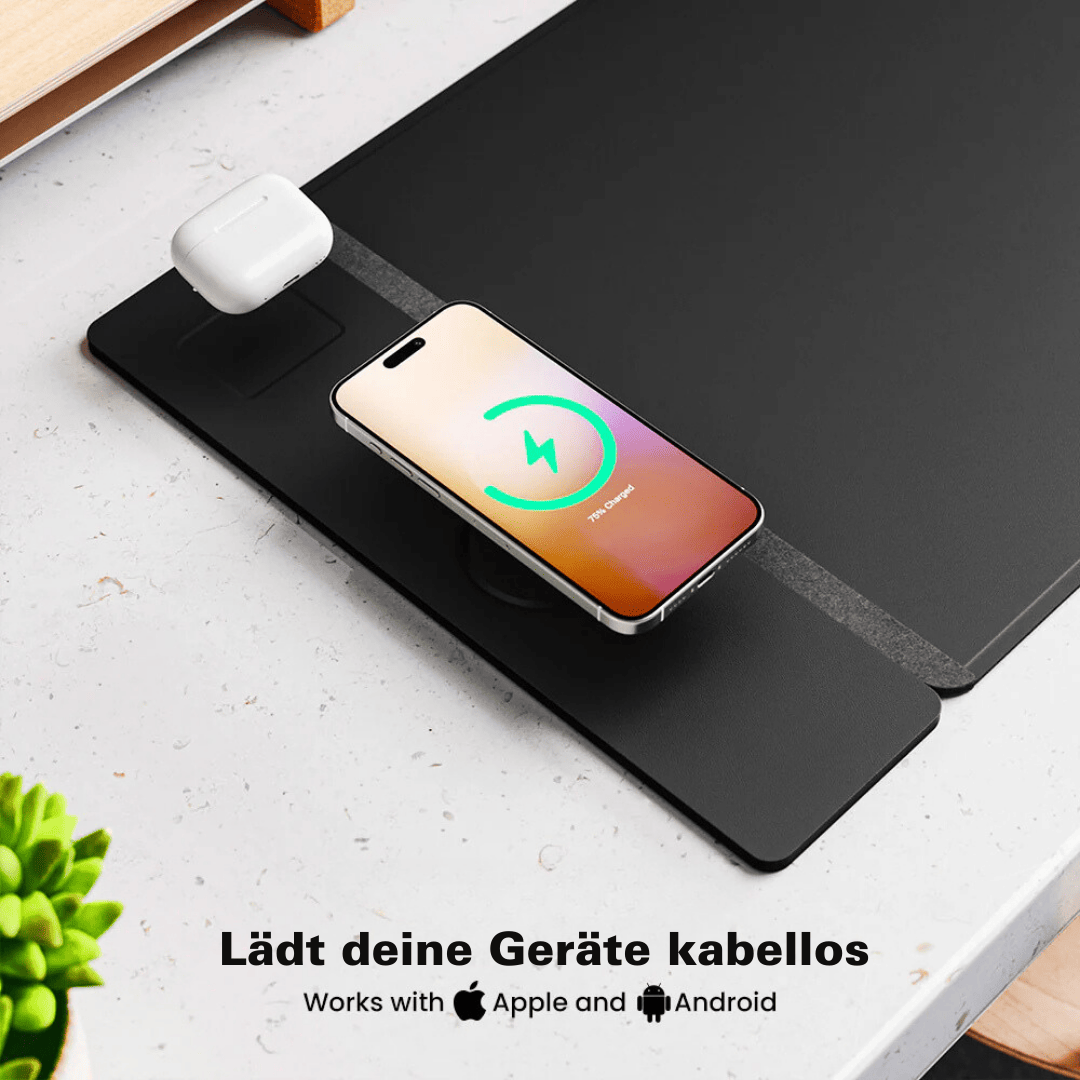 3-in-1 Magnetic Wireless Charging Mouse Pad | Charge, Work, and Light