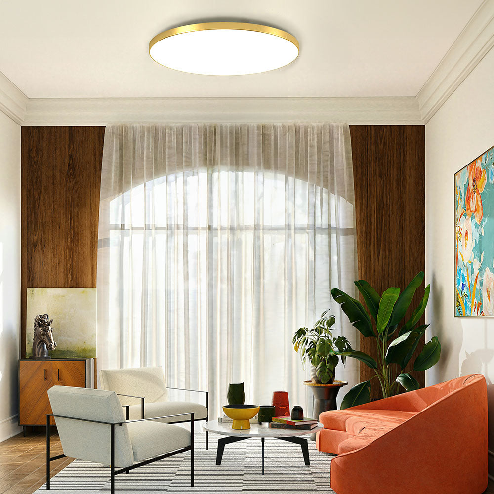 Minimalist Round LED Flush Mount Ceiling Light for Modern Kitchens