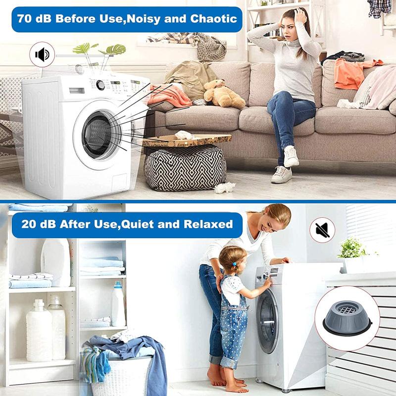 4-Pack Vibration Dampening Support Pads for Appliances