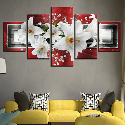 Stunning 5-Piece Tulip Canvas Art for Vibrant Spaces