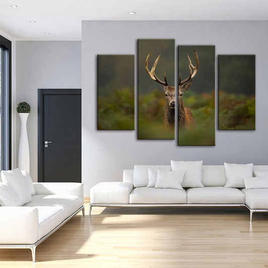 Enchanting Forest Deer - 4-Piece Canvas Art Set