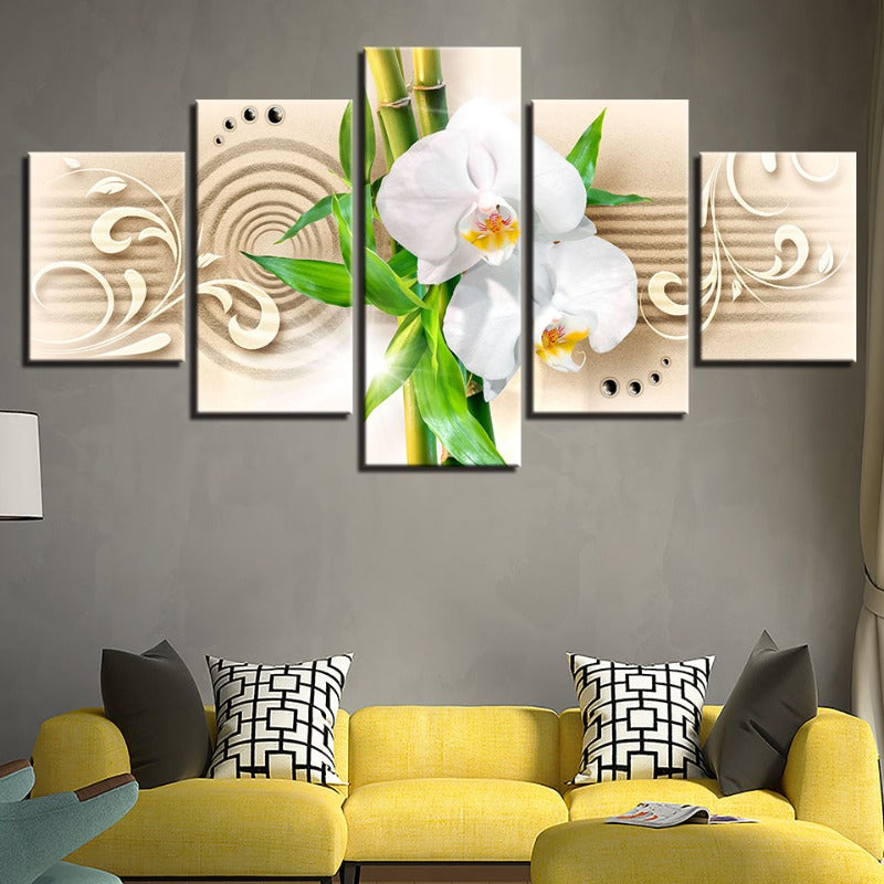 Elegant 5-Piece Floral Canvas Art Set for Home Décor