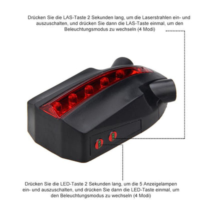 Laser Projection Taillight for Bicycles