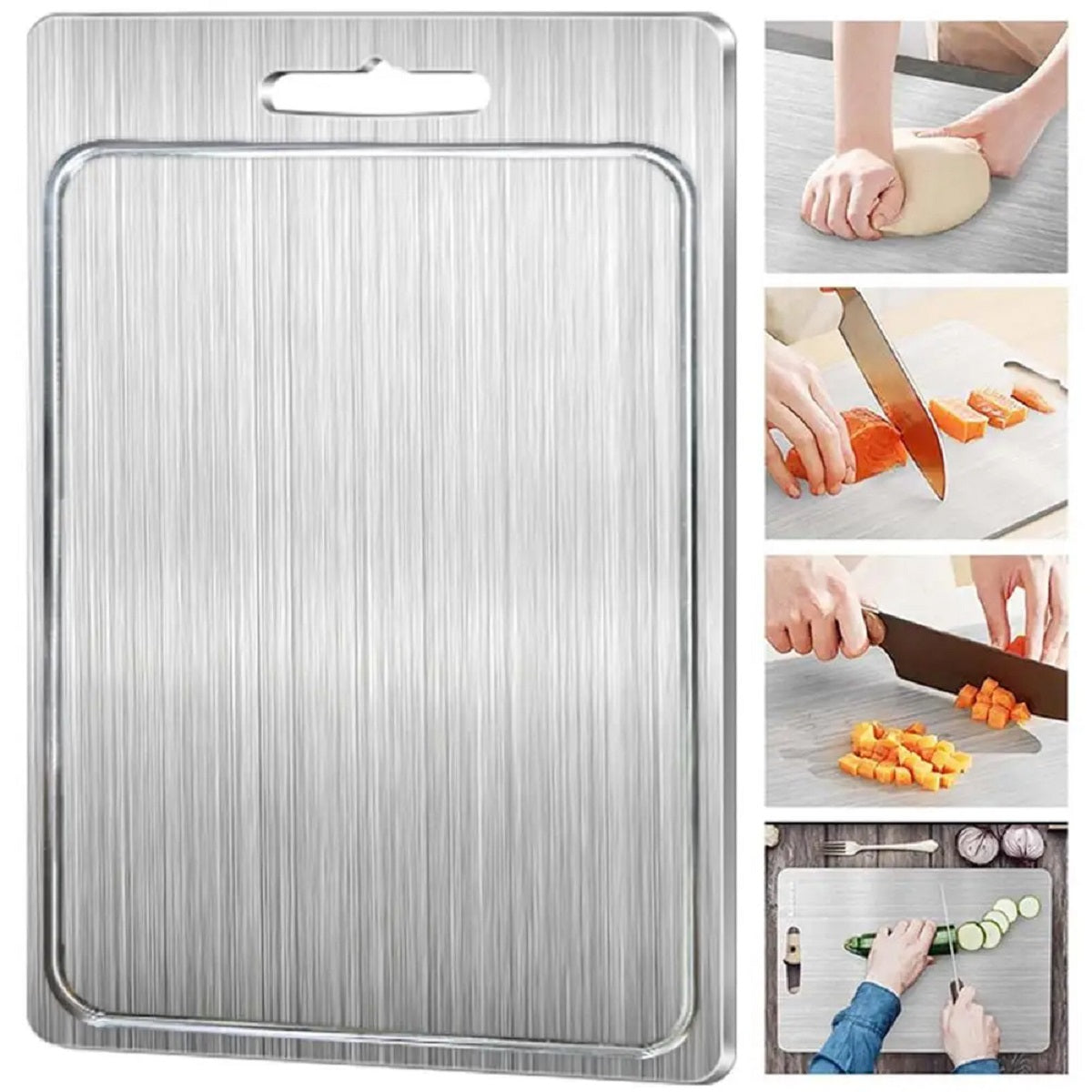 Food Grade Double-Sided Cutting Board - Antibacterial Titanium Steel