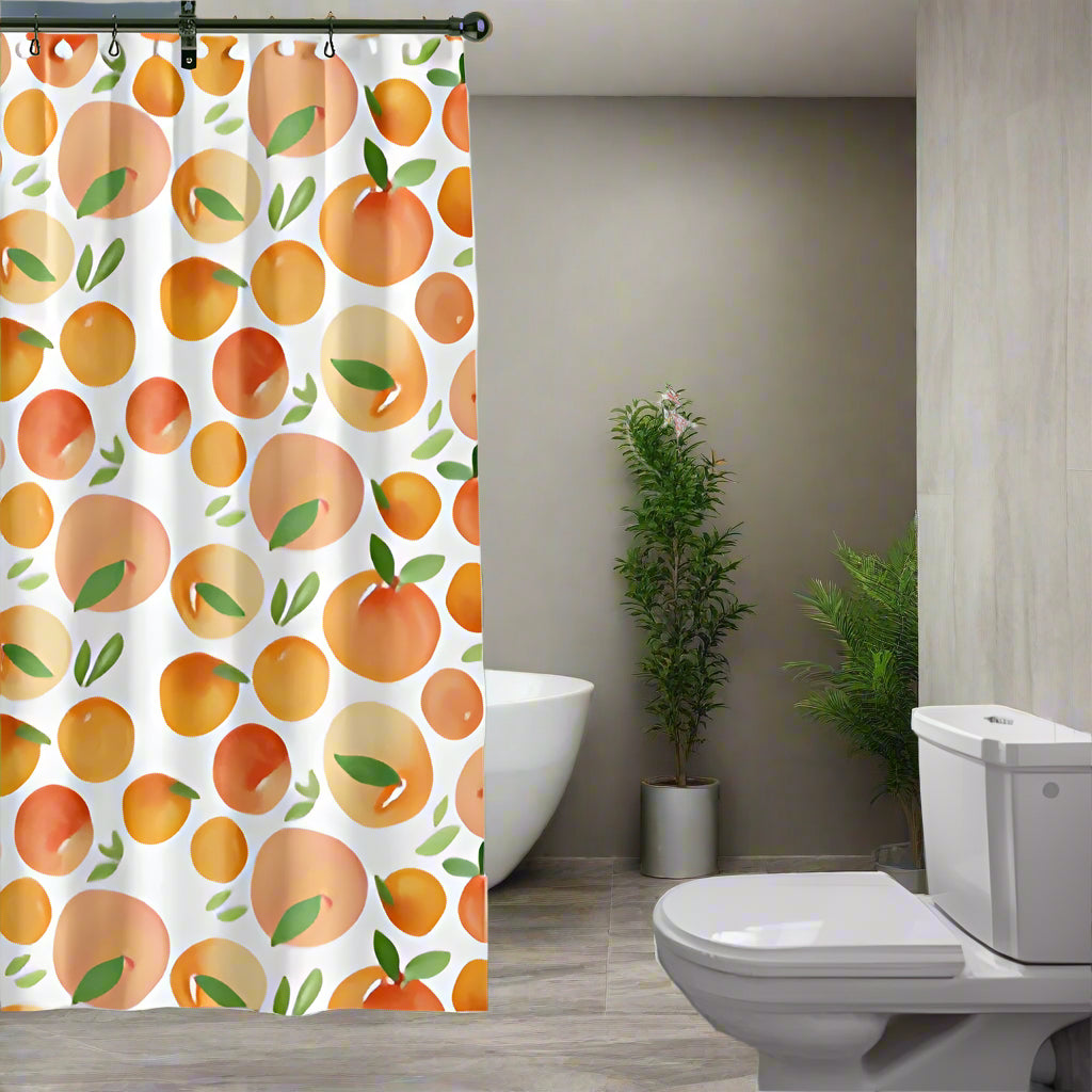 Vibrant Citrus Splash Shower Curtain
