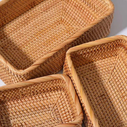 Elegant Rectangular Rattan Storage Solution
