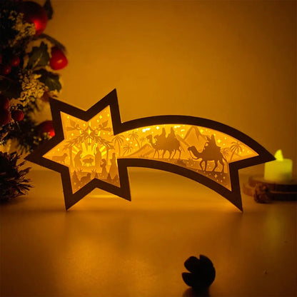 Wooden LED Christmas Stars - Last Day Discount