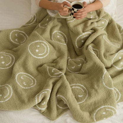 Joyful Smiles Plush Throw Blanket
