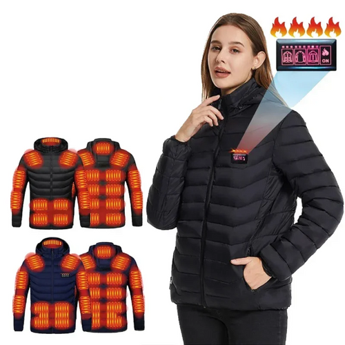 Waterproof Electric Winter Jacket - Unisex Heated Vest with 21 Heat Zones