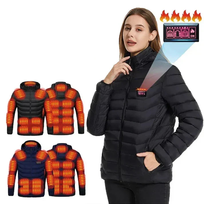 Heated Jacket with 21 Temperature Zones for Electric Warmth
