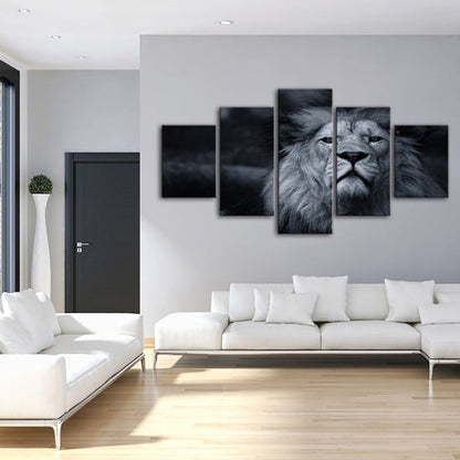 Majestic Lion Canvas Art Set - 5 Piece Collection