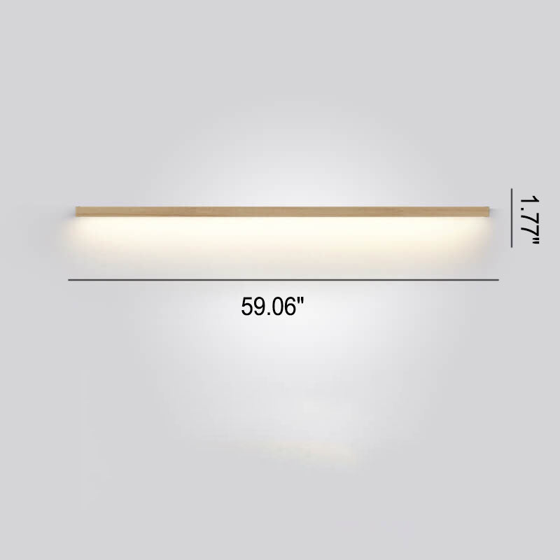 Japanese LED Wall Lamp with Solid Wood Design - Modern Accent Light