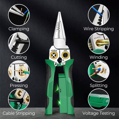 8-in-1 Wire Stripper and Tester – Electric Testing Tool – Ergonomic Design