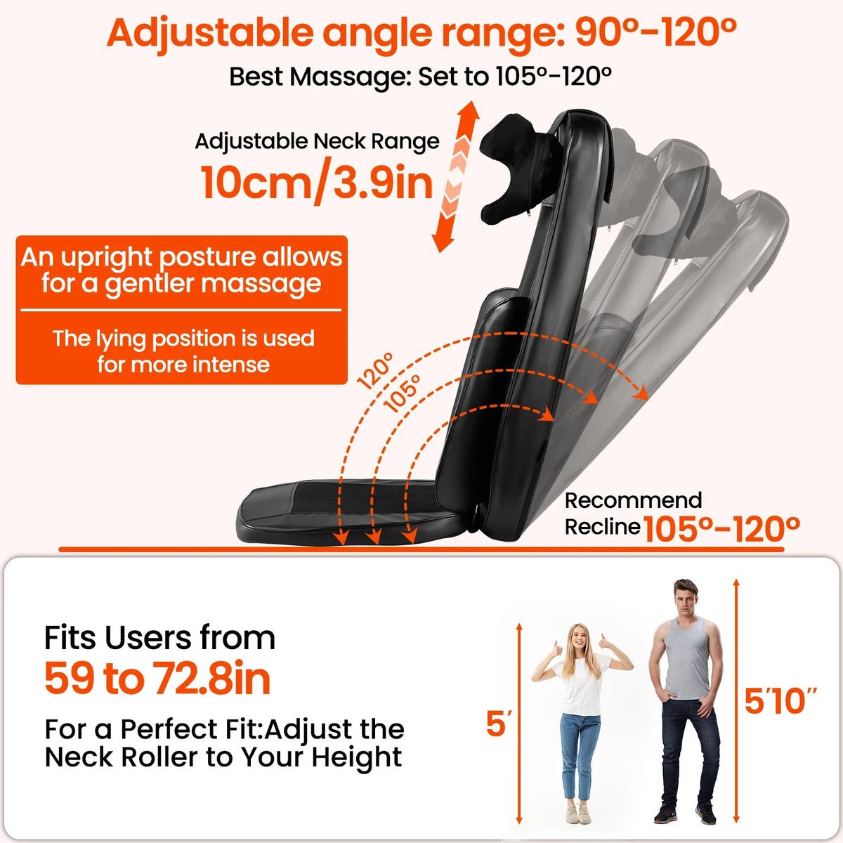 Vibrating Back Cushion with Heat – Full-Body Massager for Chair, Neck, Waist, Hips