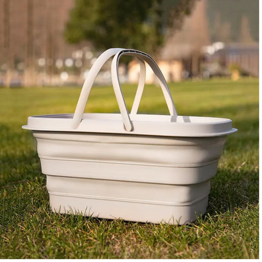 Foldable Multi-Purpose Basket – Ideal for Camping, BBQ, and Home Use