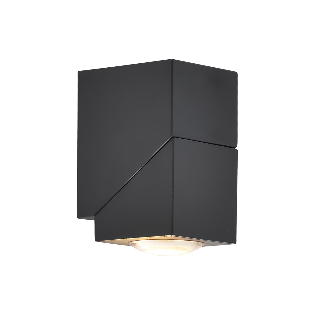 Waterproof Black Wall Lamp with Adjustable Motion Sensor and Up/Down Light