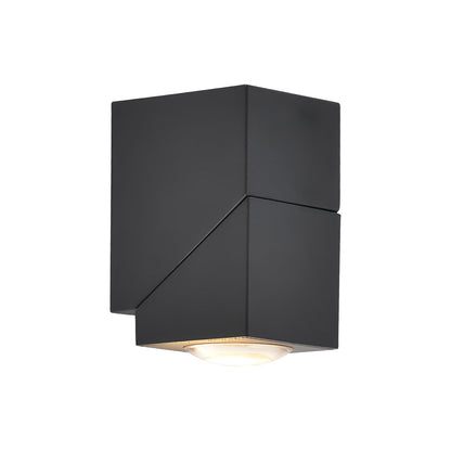 Waterproof Black Wall Lamp with Adjustable Motion Sensor and Up/Down Light