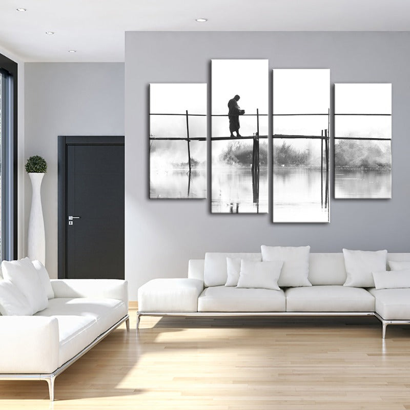 Tranquil Waterscape - Four-Piece Canvas Art Set