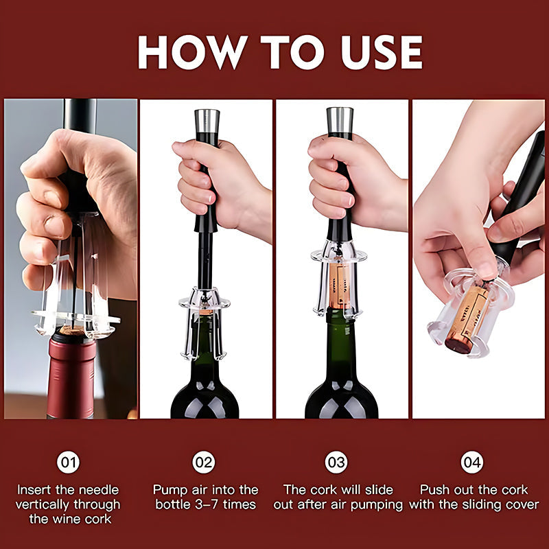 Corkscrew Wine Opener Set with Air Pump
