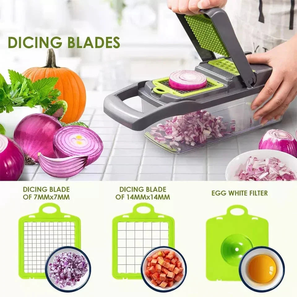 12-in-1 Ultimate Veggie Prep Tool with Interchangeable Blades